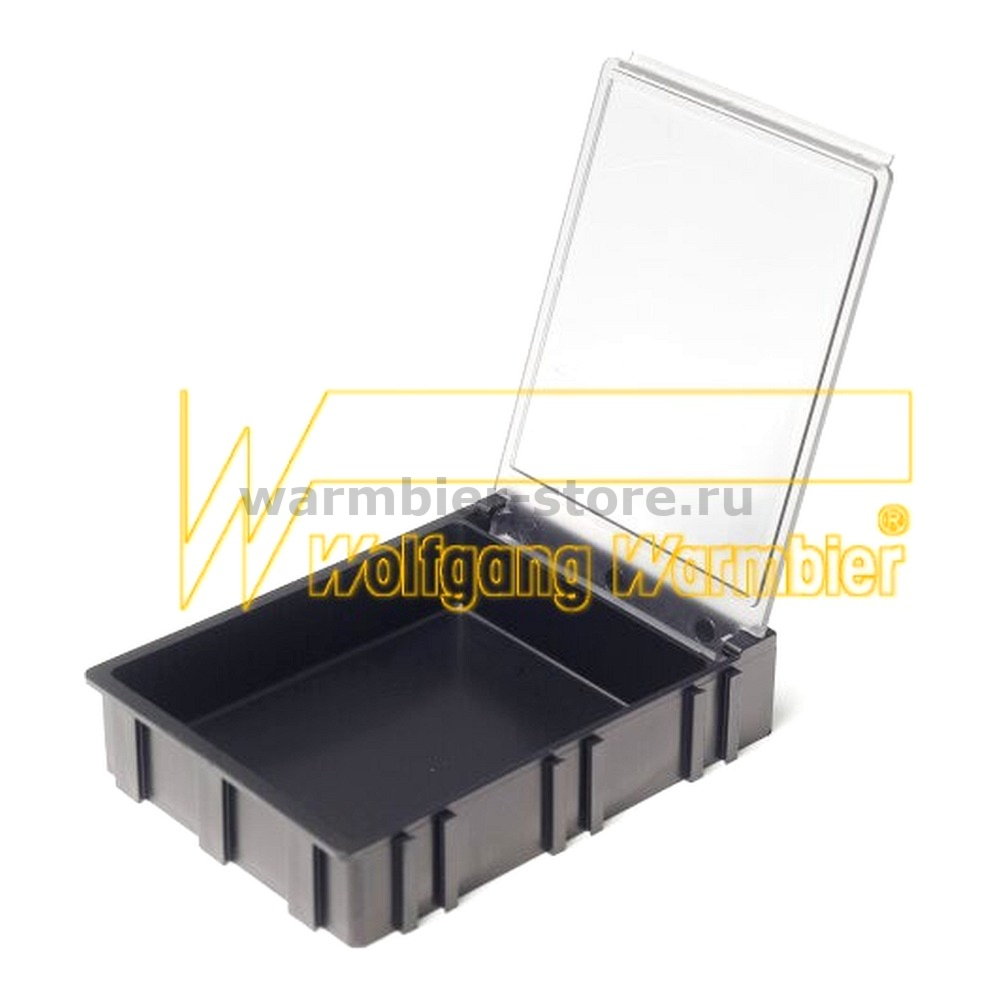 Купить Warmbier 5100.883. Коробка для SMD, 68x57x15 мм, чёрная с прозрачной  крышкой - цена, описание товара, технические характеристики, каталог  производителя | warmbier-store.ru